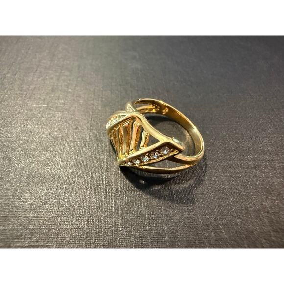 Fallon Jewelry Ring with Pave Crystal Accents Size 8 - Picture 2 of 5